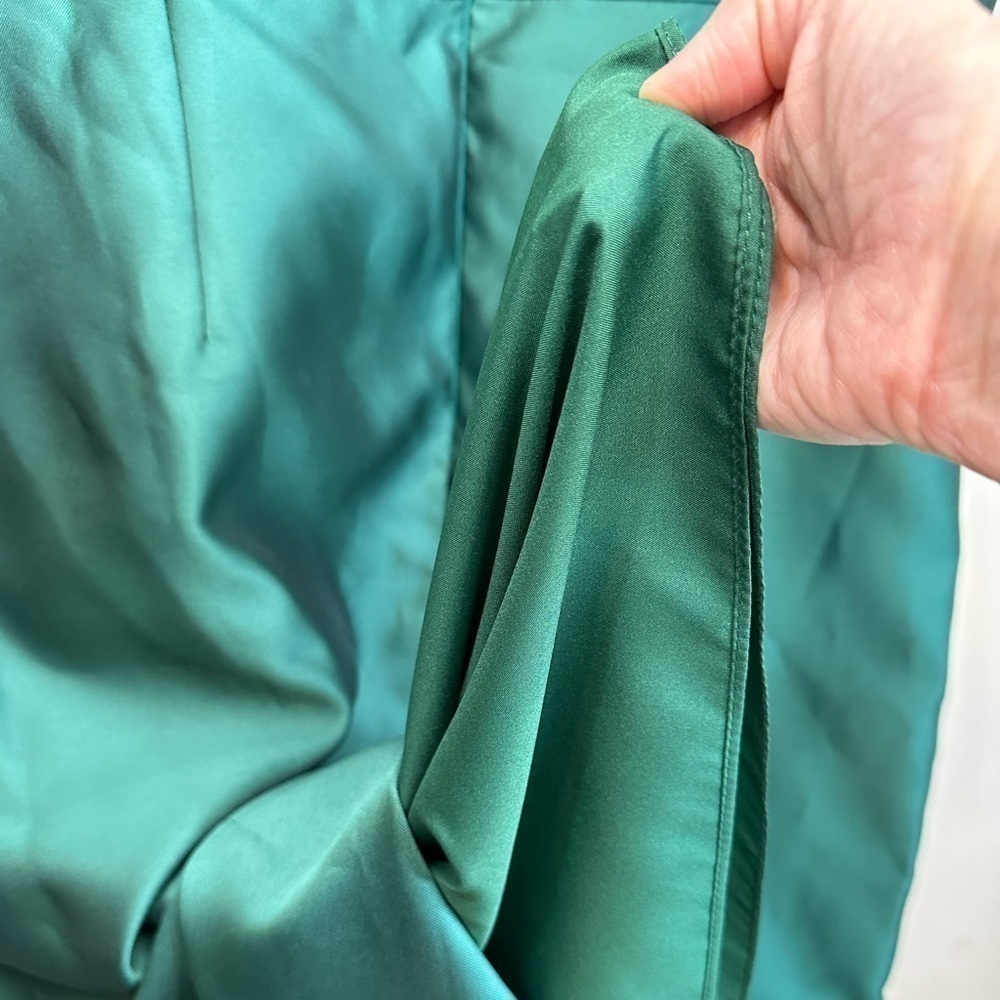 NWT ALFRED SUNG  D777 V-Neck Faux Wrap Cocktail Dress Hunter Green Size 18 - Picture 8 of 16
